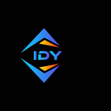 Beyaz arka planda IDY soyut teknoloji logosu tasarımı. IDY yaratıcı harf logosu kavramı.