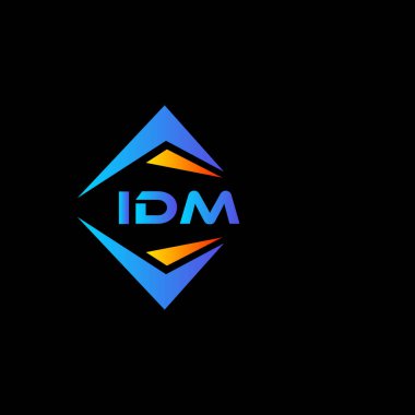 Beyaz arka planda IDM soyut teknoloji logosu tasarımı. IDM yaratıcı harf logosu kavramı.