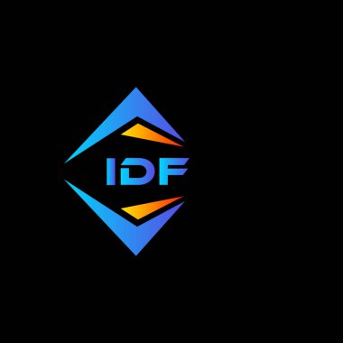 Beyaz arka planda IDF soyut teknoloji logosu tasarımı. IDF yaratıcı harf logosu kavramı.