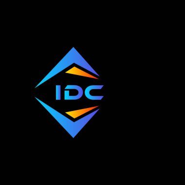Beyaz arka planda IDC soyut teknoloji logosu tasarımı. IDC yaratıcı harf logosu kavramı.