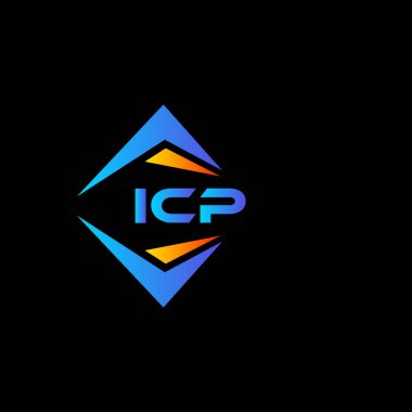 Beyaz arka planda ICP soyut teknoloji logosu tasarımı. ICP yaratıcı harflerin baş harfleri logo kavramı.