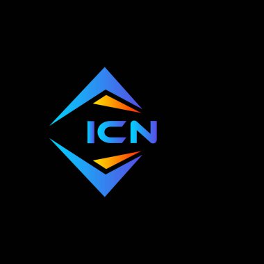 Beyaz arka planda ICN soyut teknoloji logosu tasarımı. ICN yaratıcı harflerin baş harfleri logo kavramı.