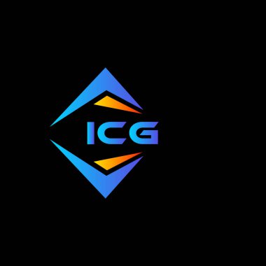 Beyaz arka planda ICG soyut teknoloji logosu tasarımı. ICG yaratıcı harflerin baş harfleri logo kavramı.