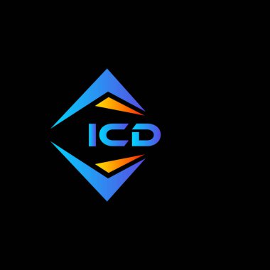 Beyaz arka planda ICD soyut teknoloji logosu tasarımı. ICD yaratıcı harflerin baş harfleri logo kavramı.