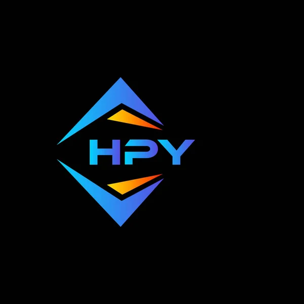 Webhpy Abstrakt Teknik Logotyp Design Svart Bakgrund Hpy Kreativa Initialer — Stock vektor