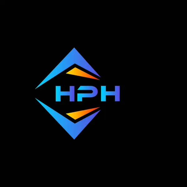 黒の背景にHph抽象技術のロゴデザイン Hphクリエイティブイニシャルレターロゴコンセプト — ストックベクタ