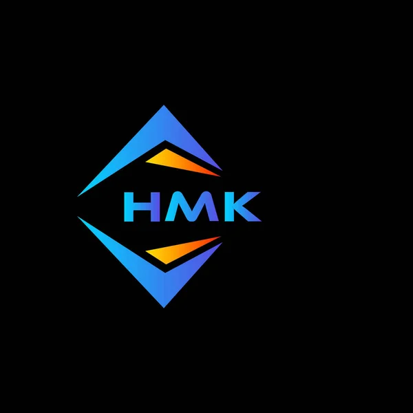 Hmk 디자인 Black Background Hmk 창의적 이니셜 — 스톡 벡터