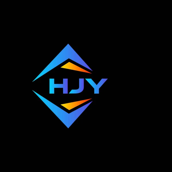 Hjy Abstrakt Teknik Logotyp Design Svart Bakgrund Hjy Kreativa Initialer — Stock vektor