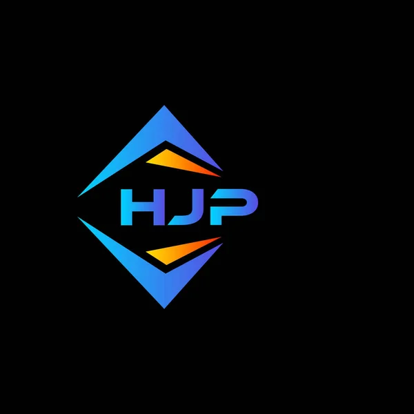 黒を基調としたHjpアブストラクト技術ロゴデザイン Hjpクリエイティブイニシャルレターロゴコンセプト — ストックベクタ