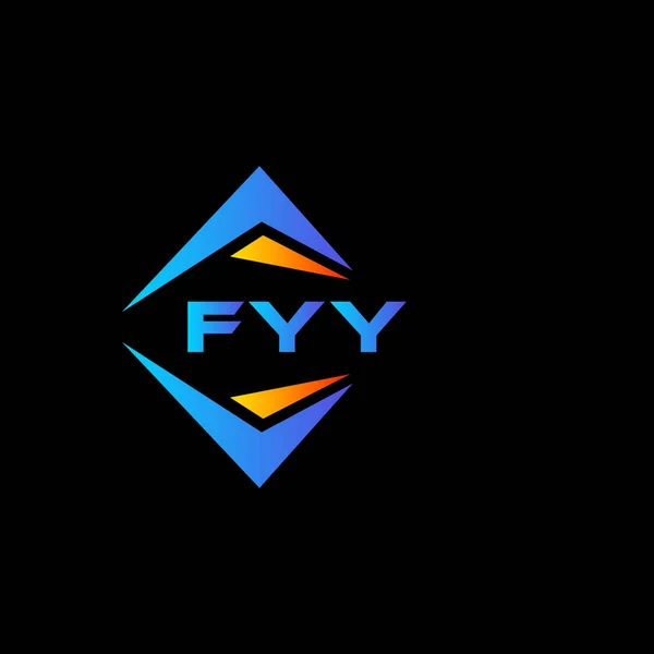 Разработка Логотипа Технологии Fyy Черном Фоне Концепция Логотипа Инициалами Fyy — стоковый вектор
