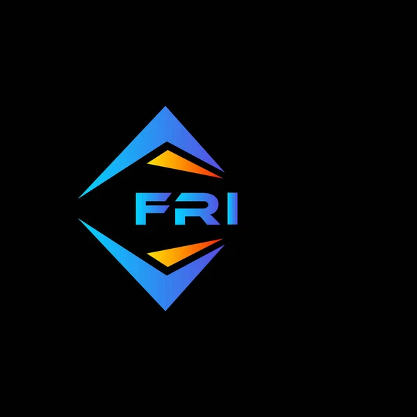 Fri Abstract Technology Logo Design Black Background Fri Creative Initials — Stock Vector