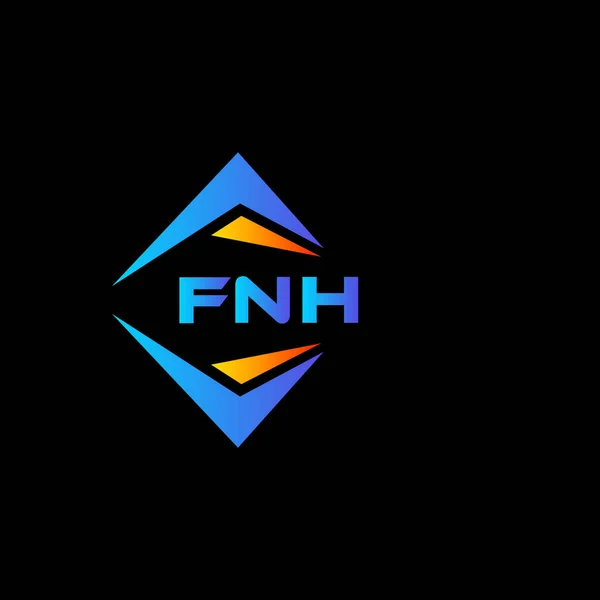 ブラックを基調としたFnh抽象技術ロゴデザイン Fnhクリエイティブイニシャル手紙ロゴコンセプト — ストックベクタ