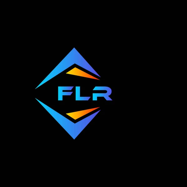 Flr Abstrakt Teknik Logotyp Design Svart Bakgrund Flr Kreativa Initialer — Stock vektor