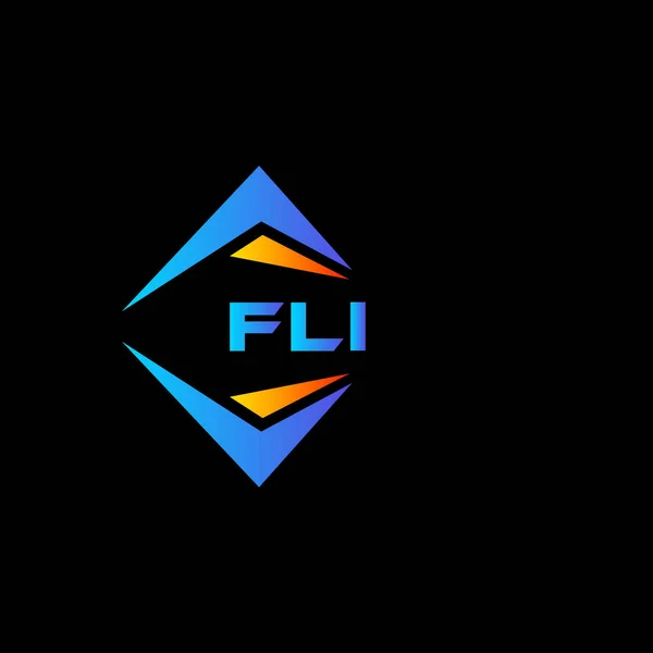 Fli Abstrakt Teknik Logotyp Design Svart Bakgrund Fli Kreativa Initialer — Stock vektor