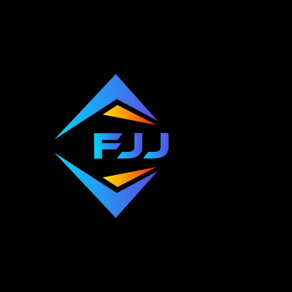 Diseño Logotipo Tecnología Abstracta Fjj Sobre Fondo Blanco Fjj Iniciales — Archivo Imágenes Vectoriales