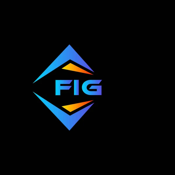 Fig Abstrakt Teknik Logotyp Design Vit Bakgrund Fig Kreativa Initialer — Stock vektor