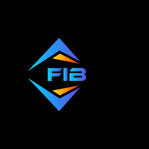 ホワイトを基調としたFib抽象技術ロゴデザイン Fibクリエイティブイニシャルレターロゴコンセプト — ストックベクタ
