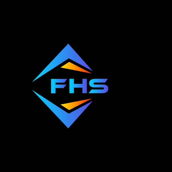 Fhs Абстрактний Дизайн Логотипу Технології Білому Тлі Fhs Творчі Ініціали — стоковий вектор