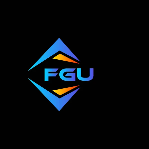 Fgu Abstrakt Teknik Logotyp Design Vit Bakgrund Fgu Kreativa Initialer — Stock vektor