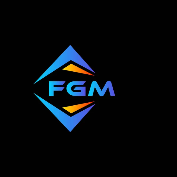 Fgm Abstrakt Teknik Logotyp Design Vit Bakgrund Fgm Kreativa Initialer — Stock vektor