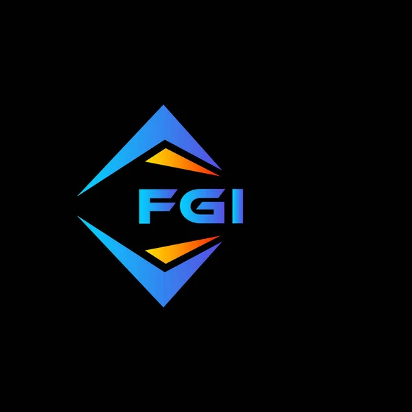 Fgi Abstrakt Teknik Logotyp Design Vit Bakgrund Fgi Kreativa Initialer — Stock vektor