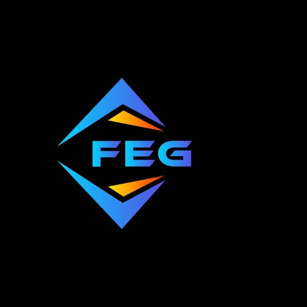 Feg Abstrakt Teknik Logotyp Design Vit Bakgrund Feg Kreativa Initialer — Stock vektor