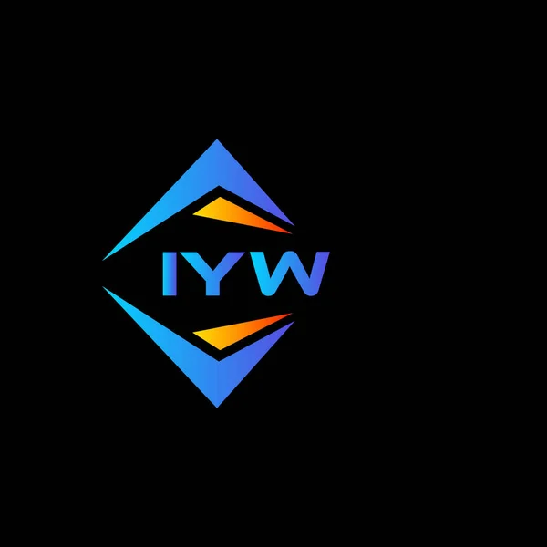 Iyw Abstrakt Teknik Logotyp Design Vit Bakgrund Iyw Kreativa Initialer — Stock vektor