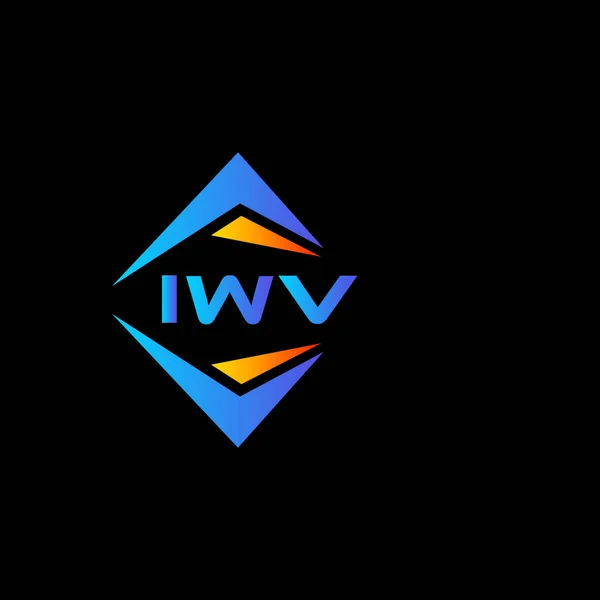 Iwv Abstrakt Teknik Logotyp Design Vit Bakgrund Iwv Kreativa Initialer — Stock vektor