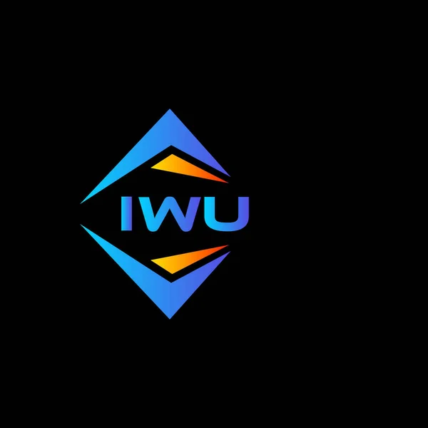 Iwu Abstrakt Teknik Logotyp Design Vit Bakgrund Iwu Kreativa Initialer — Stock vektor