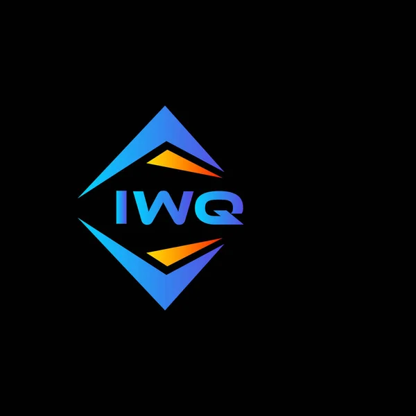Iwq Abstrakt Teknik Logotyp Design Vit Bakgrund Iwq Kreativa Initialer — Stock vektor