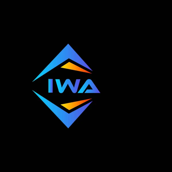 Iwa Abstrakt Teknik Logotyp Design Vit Bakgrund Iwa Kreativa Initialer — Stock vektor
