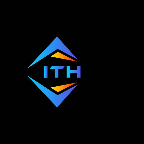 Ith Abstrakt Teknik Logotyp Design Vit Bakgrund Ith Kreativa Initialer — Stock vektor