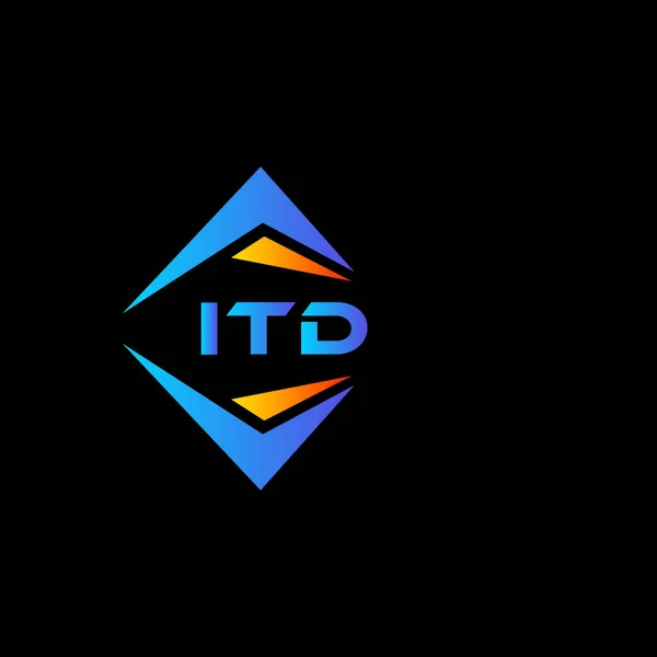 Itd Abstrakt Teknik Logotyp Design Vit Bakgrund Itd Kreativa Initialer — Stock vektor