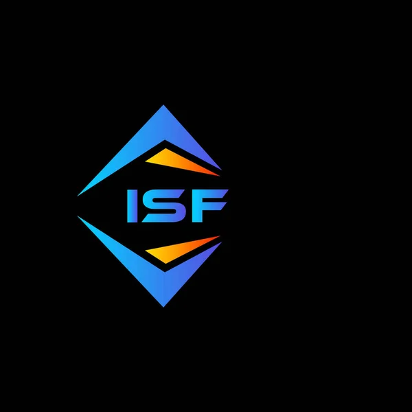 Isf Abstrakt Teknik Logotyp Design Vit Bakgrund Isf Kreativa Initialer — Stock vektor