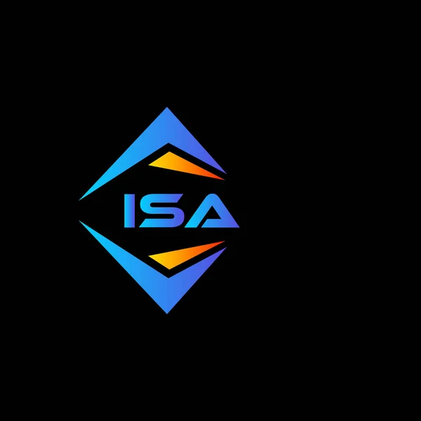 Isa Abstrakt Teknik Logotyp Design Vit Bakgrund Isa Kreativa Initialer — Stock vektor
