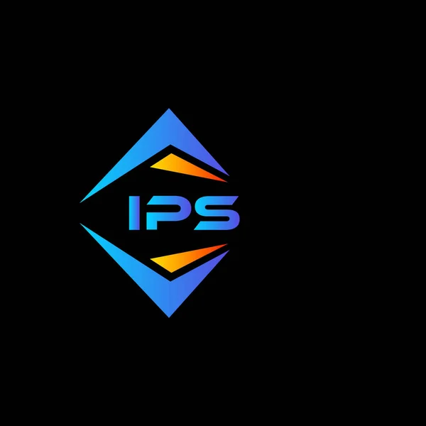 Ips Abstrakt Teknik Logotyp Design Vit Bakgrund Ips Kreativa Initialer — Stock vektor