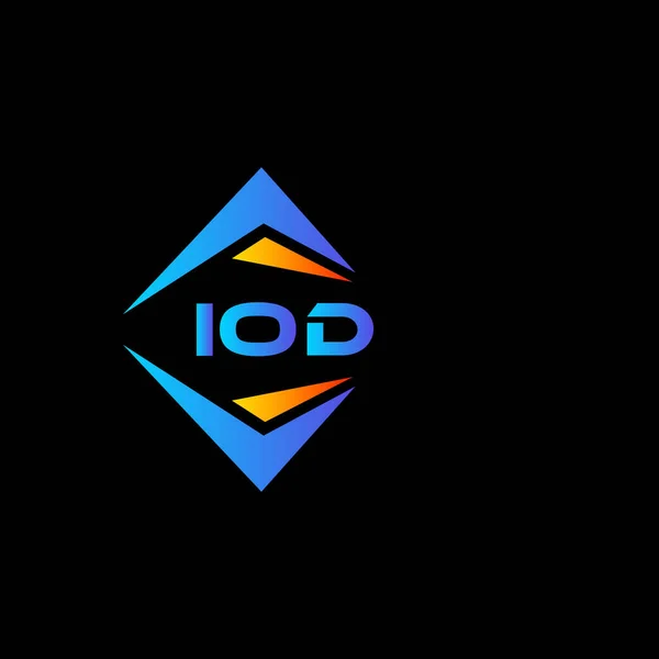 Iod Abstrakt Teknik Logotyp Design Vit Bakgrund Iod Kreativa Initialer — Stock vektor