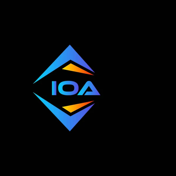 Ioa Abstrakt Teknik Logotyp Design Vit Bakgrund Ioa Kreativa Initialer — Stock vektor