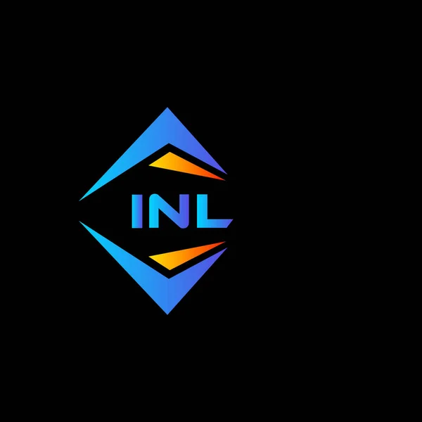 Inl Abstrakt Teknik Logotyp Design Vit Bakgrund Inl Kreativa Initialer — Stock vektor