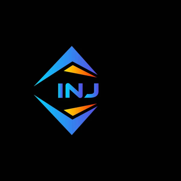 Inj Diseño Logotipo Tecnología Abstracta Sobre Fondo Blanco Inj Iniciales — Vector de stock