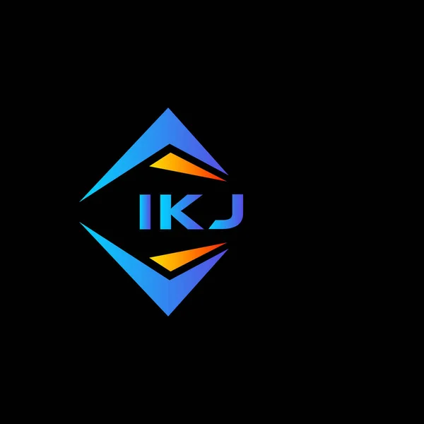 Ikj Technologie Abstraite Logo Design Sur Fond Blanc Ikj Initiales — Image vectorielle