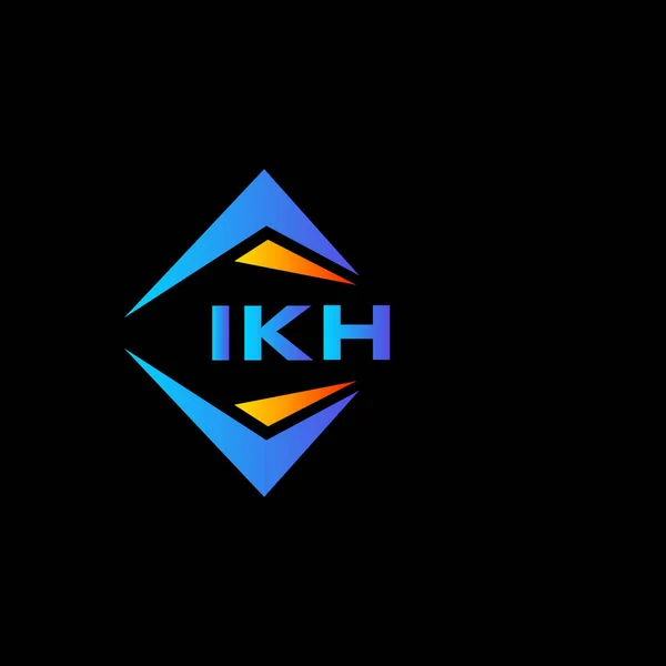 ホワイトを基調としたIkh抽象技術ロゴデザイン Ikhクリエイティブイニシャル手紙ロゴコンセプト — ストックベクタ