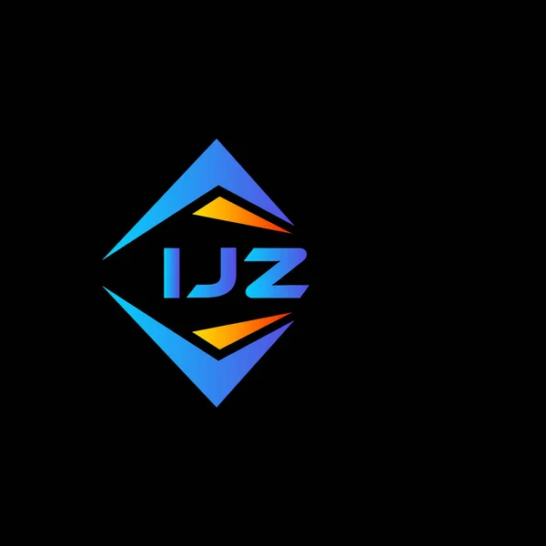 Ijz Disegno Logo Tecnologia Astratta Sfondo Bianco Ijz Creativo Iniziali — Vettoriale Stock