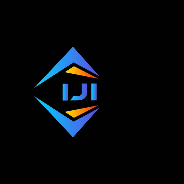 Iji Abstrakt Teknik Logotyp Design Vit Bakgrund Iji Kreativa Initialer — Stock vektor