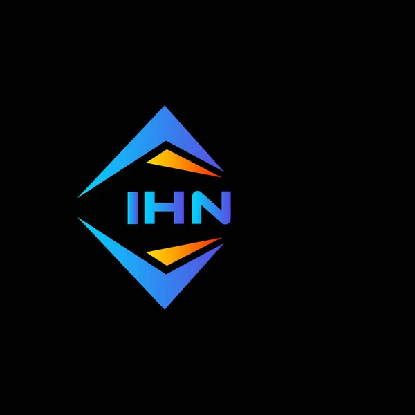 Ihn Abstrakt Teknik Logotyp Design Vit Bakgrund Ihn Kreativa Initialer — Stock vektor