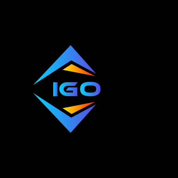 Igo Abstrakt Teknik Logotyp Design Vit Bakgrund Igo Kreativa Initialer — Stock vektor