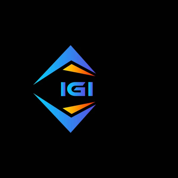 Igi Abstrakt Teknik Logotyp Design Vit Bakgrund Igi Kreativa Initialer — Stock vektor