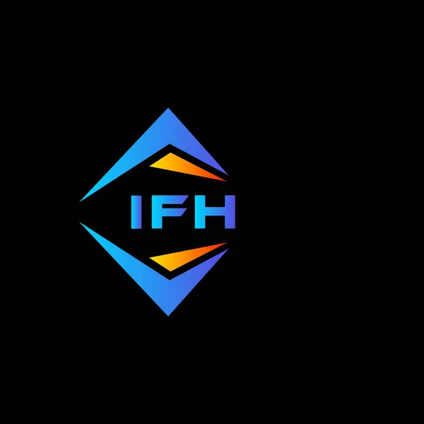 ホワイトを基調としたIfh抽象技術ロゴデザイン Ifhクリエイティブイニシャルレターロゴコンセプト — ストックベクタ