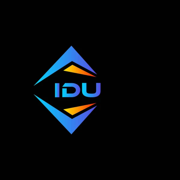 Diseño Logotipo Tecnología Abstracta Idu Sobre Fondo Blanco Idu Iniciales — Archivo Imágenes Vectoriales