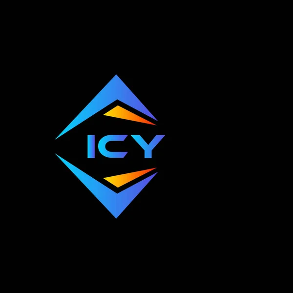 Icy Abstrakt Teknik Logotyp Design Vit Bakgrund Icy Kreativa Initialer — Stock vektor